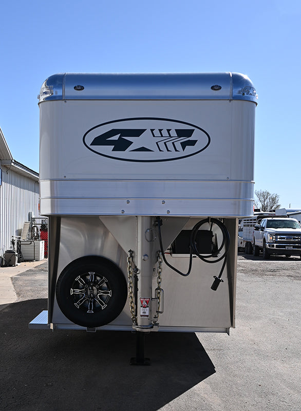 SOLD! 2026 4 Star 4 Horse Slant Gooseneck Convenience Package Trailer, Swing out Saddle Rack in Dressing Room