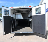 SOLD! 2026 4 Star 4 Horse Slant Gooseneck Convenience Package Trailer, Swing out Saddle Rack in Dressing Room
