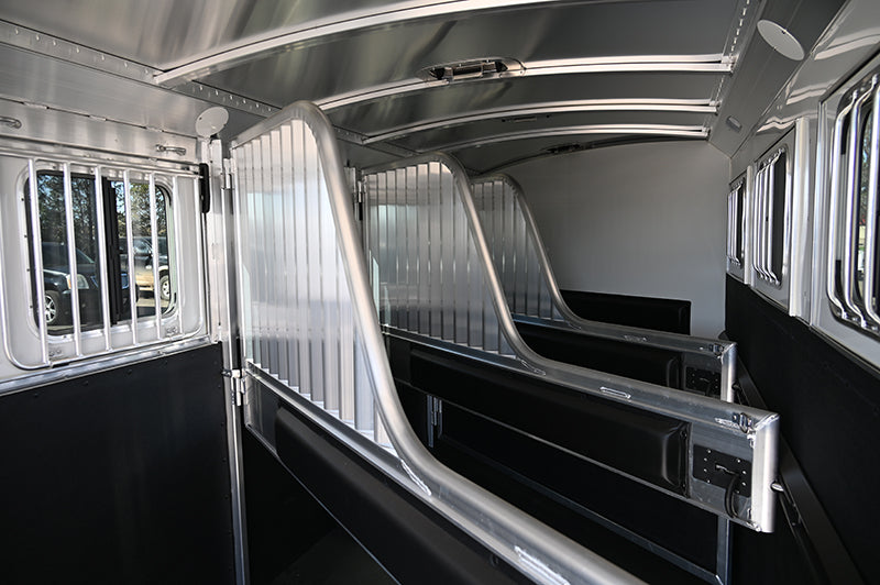 SOLD! 2026 4 Star 4 Horse Slant Gooseneck Convenience Package Trailer, Swing out Saddle Rack in Dressing Room