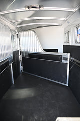 SOLD! 2026 4 Star 4 Horse Slant Gooseneck Convenience Package Trailer, Swing out Saddle Rack in Dressing Room