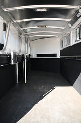 SOLD! 2026 4 Star 4 Horse Slant Gooseneck Convenience Package Trailer, Swing out Saddle Rack in Dressing Room