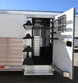 SOLD! 2026 4 Star 4 Horse Slant Gooseneck Convenience Package Trailer, Swing out Saddle Rack in Dressing Room