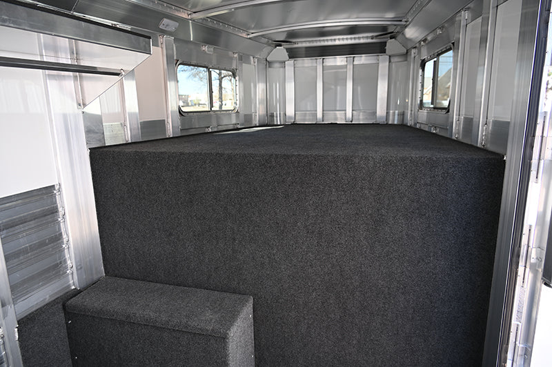 SOLD! 2026 4 Star 4 Horse Slant Gooseneck Convenience Package Trailer, Swing out Saddle Rack in Dressing Room