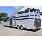 2022 Lakota Charger Stock Combo 11' LQ Slide Horse Trailer with Mid Tack
