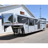 2022 Lakota Charger Stock Combo 11' LQ Slide Horse Trailer with Mid Tack
