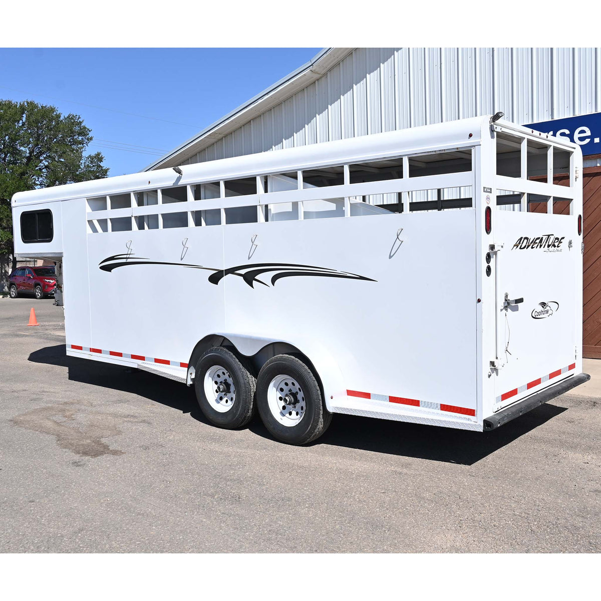 2010 Trails West Adventure 4 Horse Trailer Stock Combo