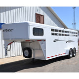 2010 Trails West Adventure 4 Horse Trailer Stock Combo