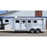 2017 Hart 3 Horse Trailer  GN, Dressing Room with AC, Batteries, and Awning