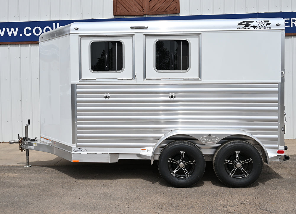 2026 4 Star 2 Horse Slant Load 6'10"W x 11' Bumper Pull Horse Trailer