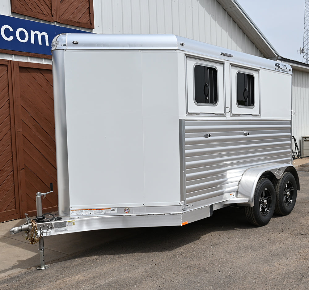 2026 4 Star 2 Horse Slant Load 6'10"W x 11' Bumper Pull Horse Trailer