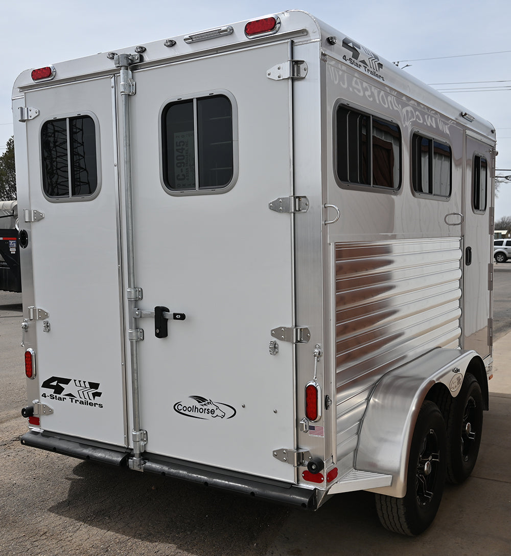 2026 4 Star 2 Horse Slant Load 6'10"W x 11' Bumper Pull Horse Trailer