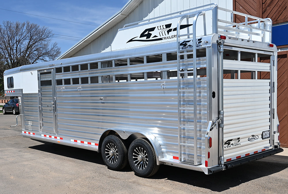 2026 4 Star 24' Deluxe Stock Combo Horse Trailer
