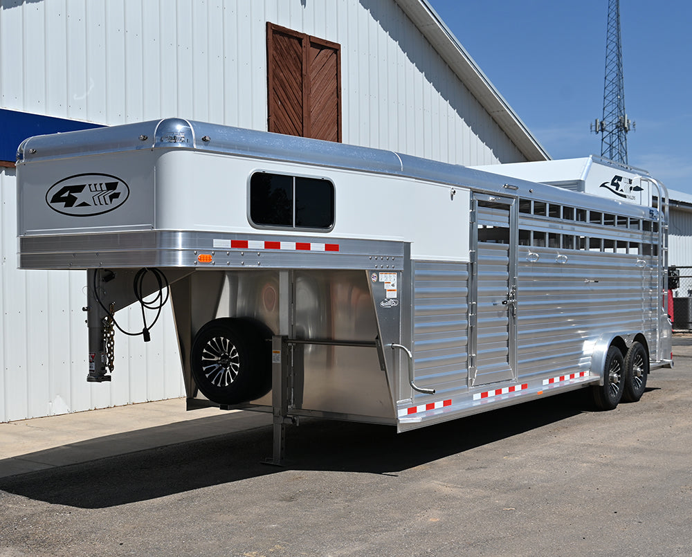 2026 4 Star 24' Deluxe Stock Combo Horse Trailer