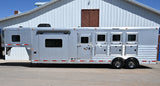 2018 Exiss 4 Horse Endeavor 10' Living Quarter Horse Trailer