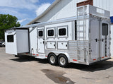 **SOLD**2025 Lakota Charger 3 Horse with 13' LQ, Slide Out, Hayrack**SOLD**