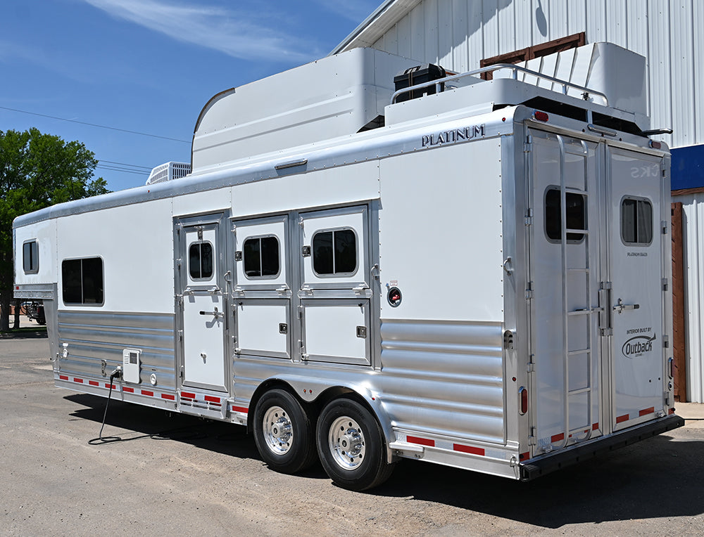 2025 Platinum 3 Horse 10' Outback Living Quarter Trailer