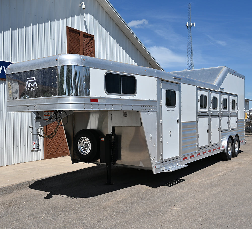2025 Platinum Coach 4 Horse Gooseneck, Trainer's Tack Model Horse Trailer