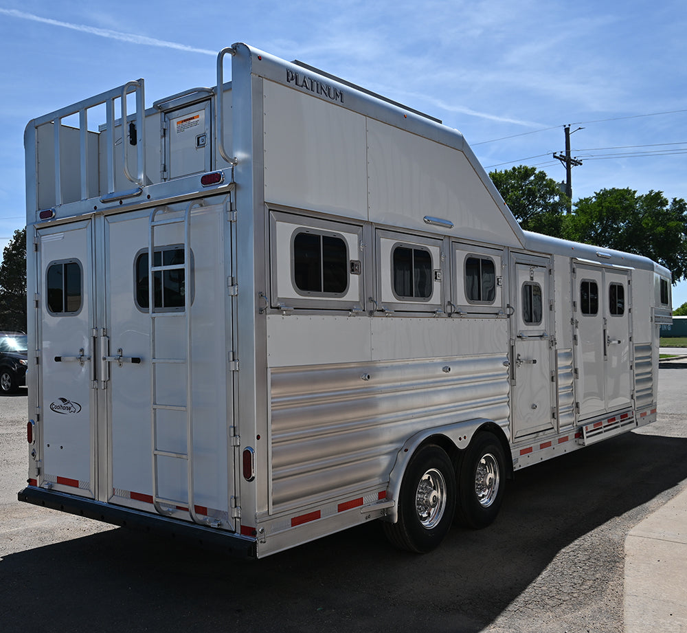 2025 Platinum Coach 4 Horse Gooseneck, Trainer's Tack Model Horse Trailer