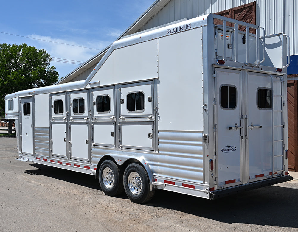 2025 Platinum Coach 4 Horse Gooseneck, Trainer's Tack Model Horse Trailer