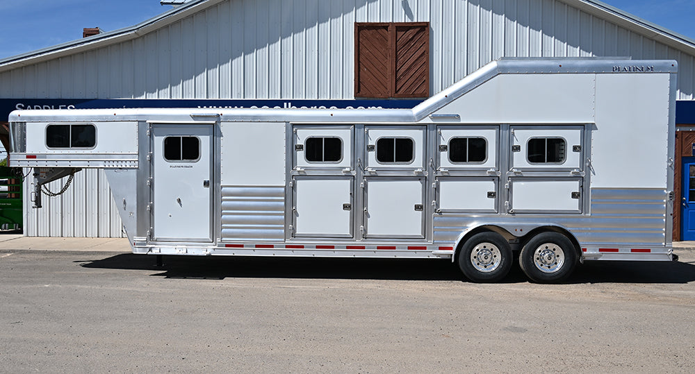 2025 Platinum Coach 4 Horse Gooseneck, Trainer's Tack Model Horse Trailer