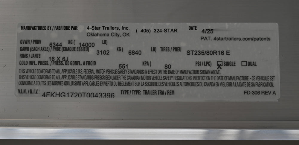 2026 4 Star 3 Horse Gooseneck Horse Trailer