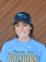 Coolhorse Navy/Charcoal Mesh Cap with Turquoise Coolhorse Logo