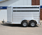 SOLD!  2025 Platinum Coach 2 Horse Bumper Pull Stock Combo Trailer
