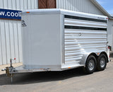 SOLD!  2025 Platinum Coach 2 Horse Bumper Pull Stock Combo Trailer