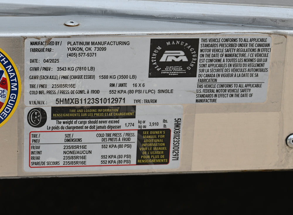 SOLD!  2025 Platinum Coach 2 Horse Bumper Pull Stock Combo Trailer