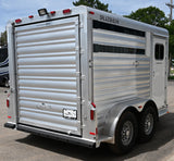 SOLD!  2025 Platinum Coach 2 Horse Bumper Pull Stock Combo Trailer