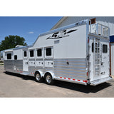 2025 4 Star 4 Horse with 15' Living Quarter, Slide Out, Side Load, Integrated Pod (Pre Owned)