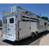 2025 4 Star 4 Horse with 15' Living Quarter, Slide Out, Side Load, Integrated Pod (Pre Owned)