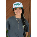 Red Dirt Hat Co. Cowboy Dan Turquoise and White Mesh Cap