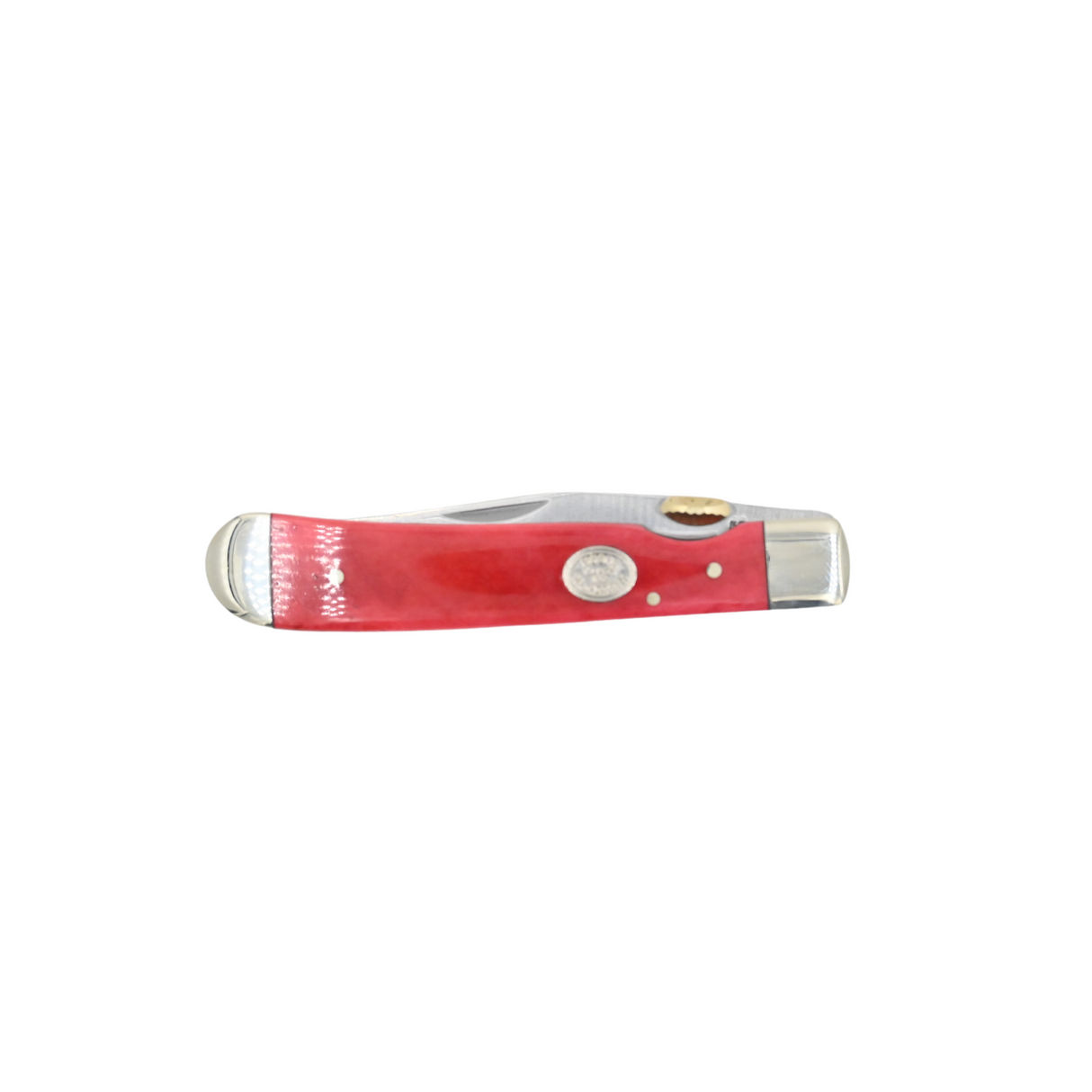 Moore Maker 4 1/8" Red Bone Trapper Knife w/ Easy Open