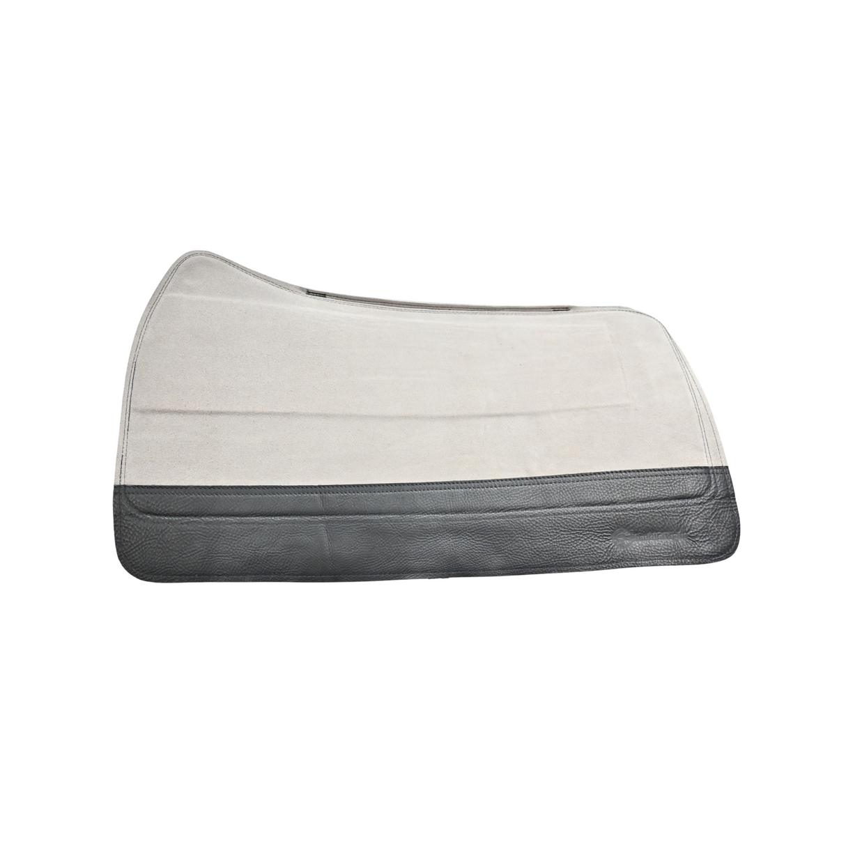 SaddleRight 5/8"Western Deluxe Dark Grey Saddle Pad with Black Wear Leathers- 30"x32"
