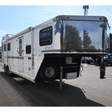 2007 Sundowner Sunlite 727 3 Horse 9' Living Quarter Trailer