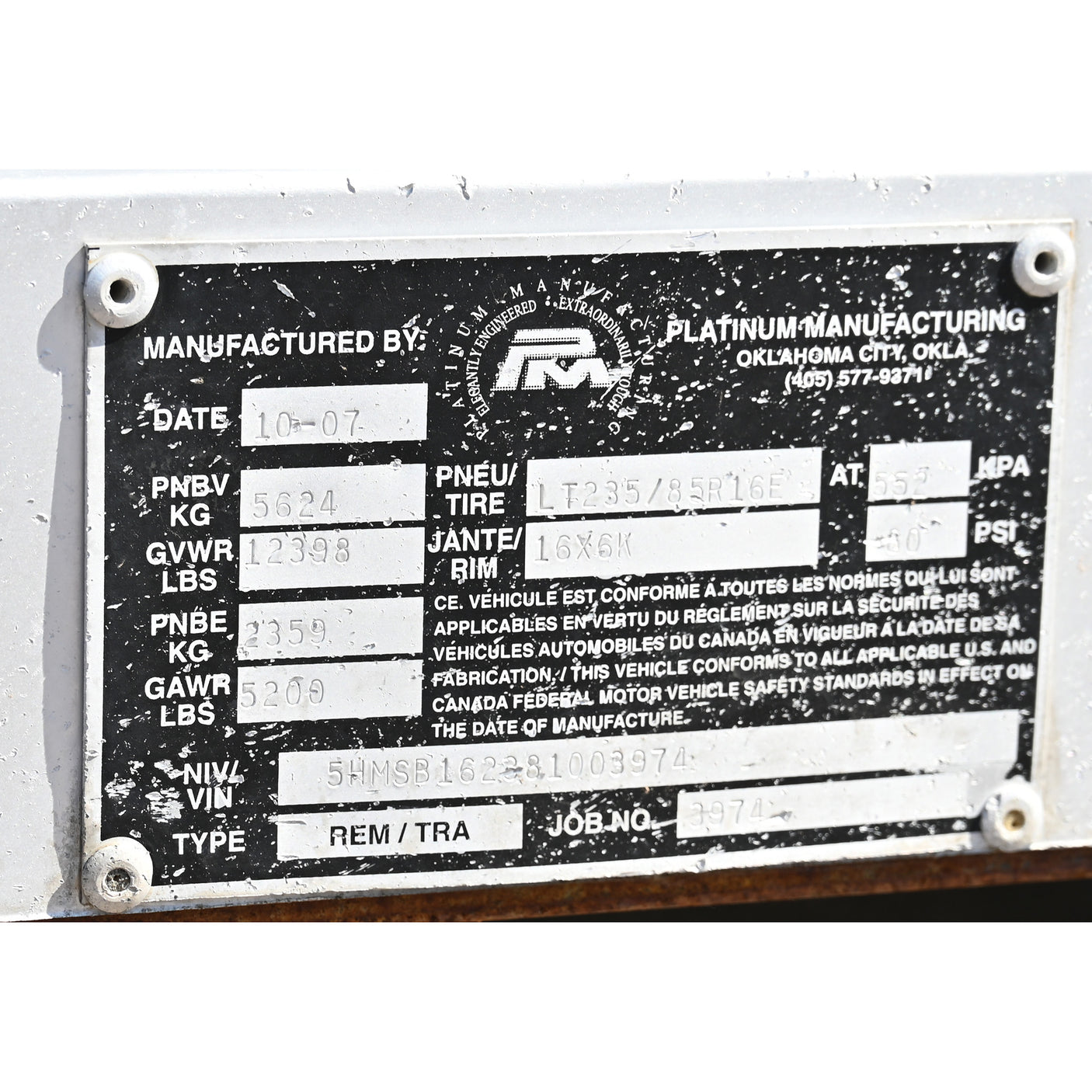 2008 Platinum Low Pro Bumper Pull 2+1 Show Trailer