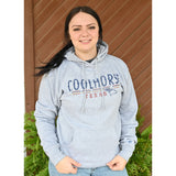 Coolhorse Light Gray Aztec Texas Hoodie