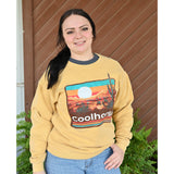 Coolhorse Mustard Western Desert Crewneck Sweatshirt