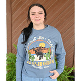 Coolhorse Unisex Blue Desert Bronc Long Sleeve T Shirt