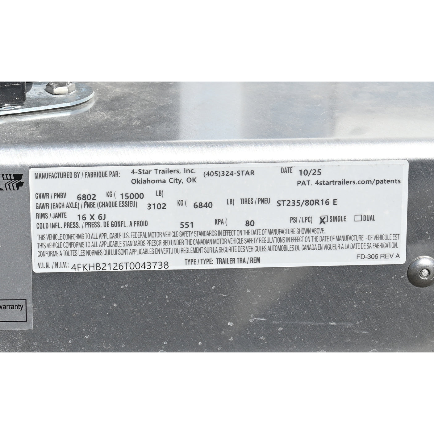 2026 4 Star 4 Horse Bumper Side Load Pull Loaded Horse Trailer