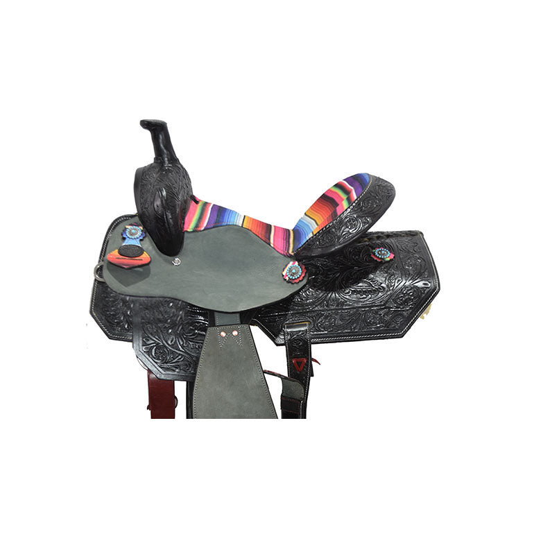New! 15" Silver Royal by Tough One Serape Barrel Racing Saddle