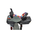 New! 15" Silver Royal by Tough One Serape Barrel Racing Saddle