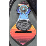 New! 15" Silver Royal by Tough One Serape Barrel Racing Saddle