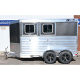 2027 4 Star 2 Horse Bumper Pull Horse Trailer 11' Long - Charcoal Skin Color