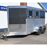 2027 4 Star 2 Horse Bumper Pull Horse Trailer 11' Long - Charcoal Skin Color