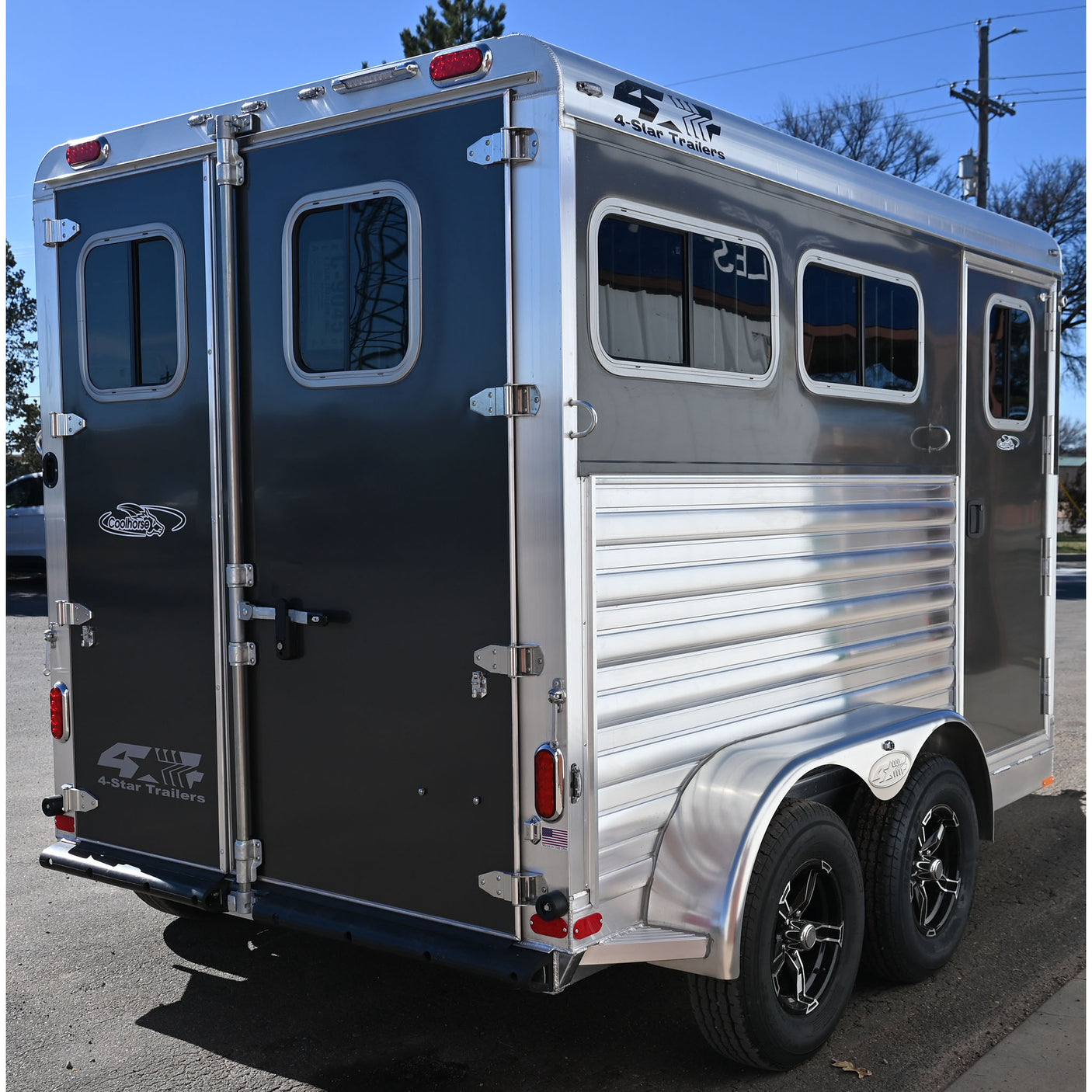 2027 4 Star 2 Horse Bumper Pull Horse Trailer 11' Long - Charcoal Skin Color