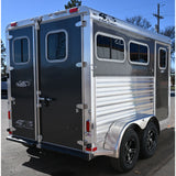 2027 4 Star 2 Horse Bumper Pull Horse Trailer 11' Long - Charcoal Skin Color