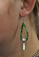 The Jolie Turquoise Hoop Earrings with Blossom