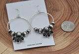 The Shelby Pearl and Black Onyx Hoop Earrings